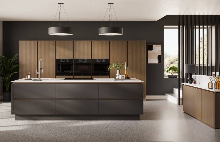 dark brown kitchen