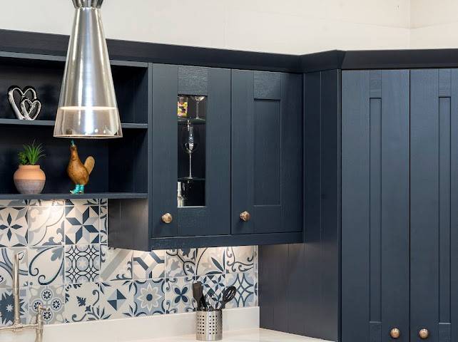 Austin Indigo and Langdale Harbour kitchen display