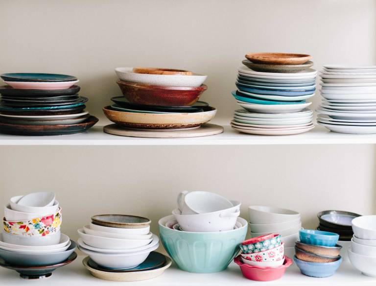 Piles of dishes