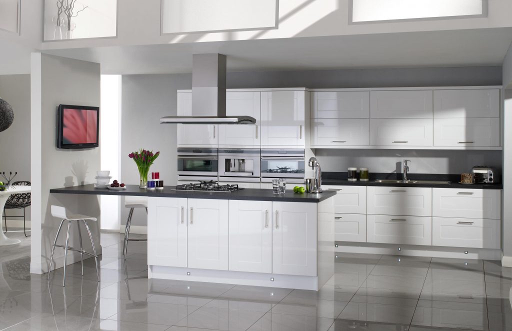 modern white kitchen