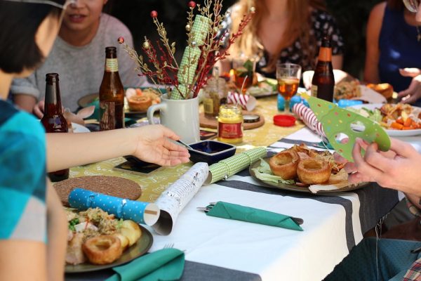 Close up of a table full of food