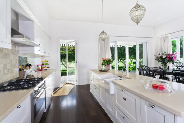 Stylish open plan kitchen