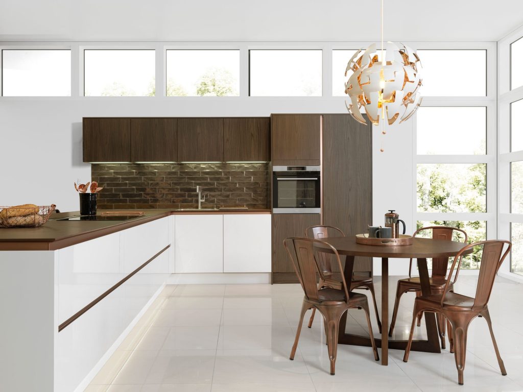 light fixture in a modern kitchen