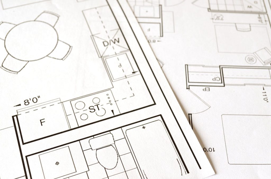 Plans for a kitchen design