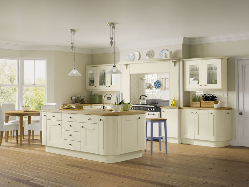 an ivory kitchen