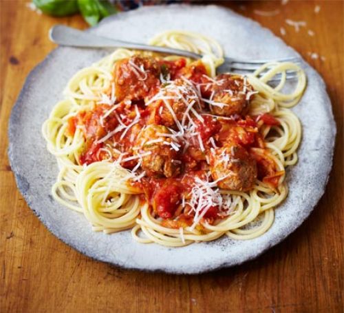 spaghetti and meatballs